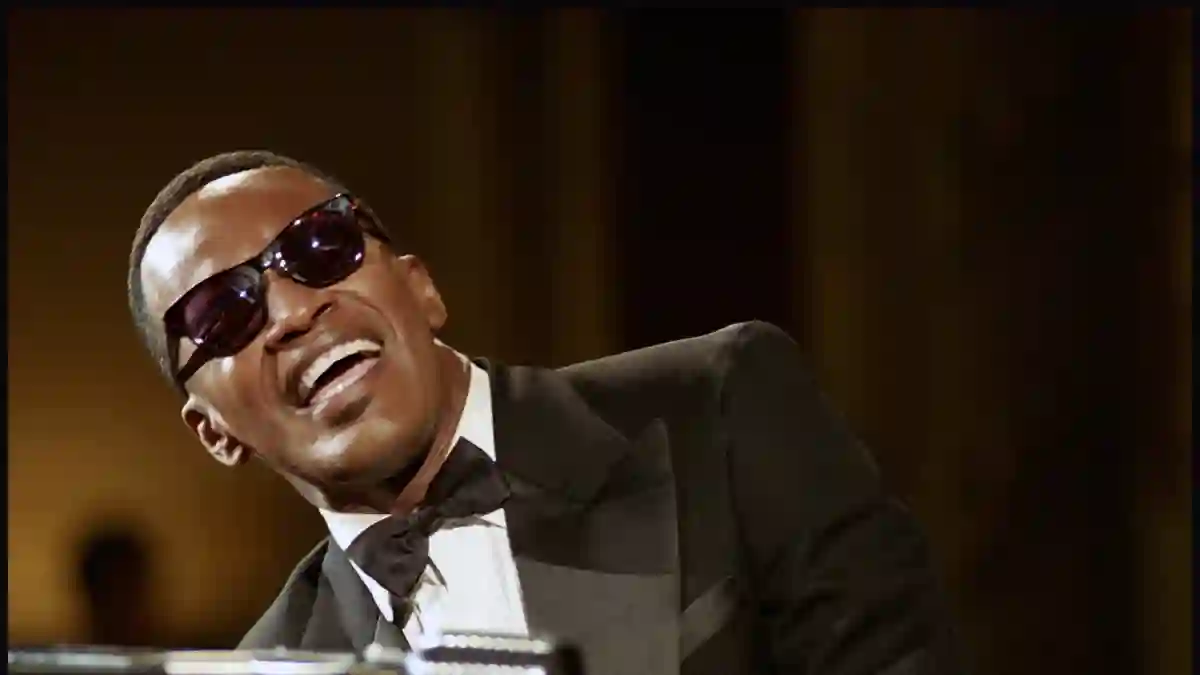 Jamie Foxx as Ray Charles in the film "Ray".