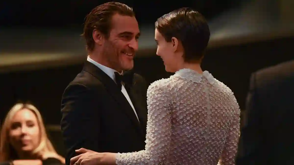 Joaquin Phoenix and Rooney Mara attend the Cannes Film Festival in 2017.