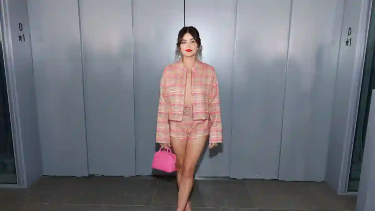 Lucy Hale at New York Fashion Week in September 2023