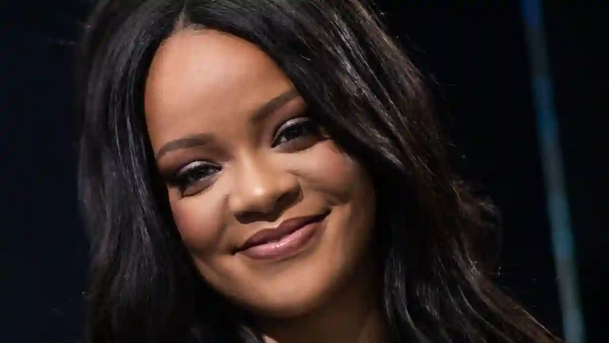 Rihanna poses during a promotional event of her brand Fenty in Paris.