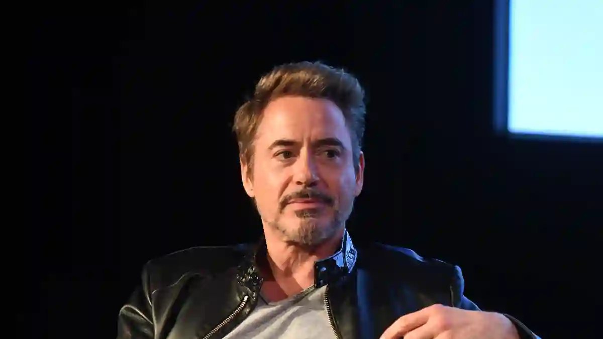 Robert Downey Jr. speaks onstage at "Wind River" special screening