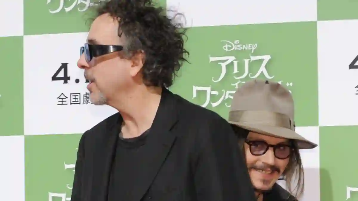 Johnny Depp se coló en la foto de Tim Burton