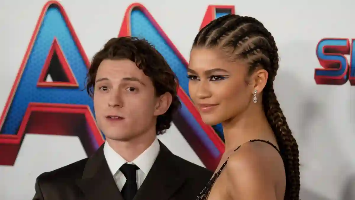 Zendaya and Tom Holland at a film premiere