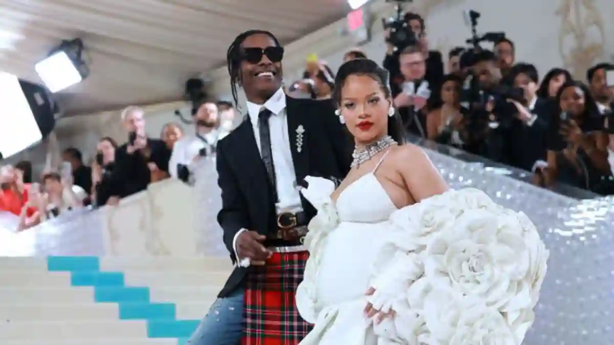 A$AP Rocky and Rihanna at the Met Gala 2023