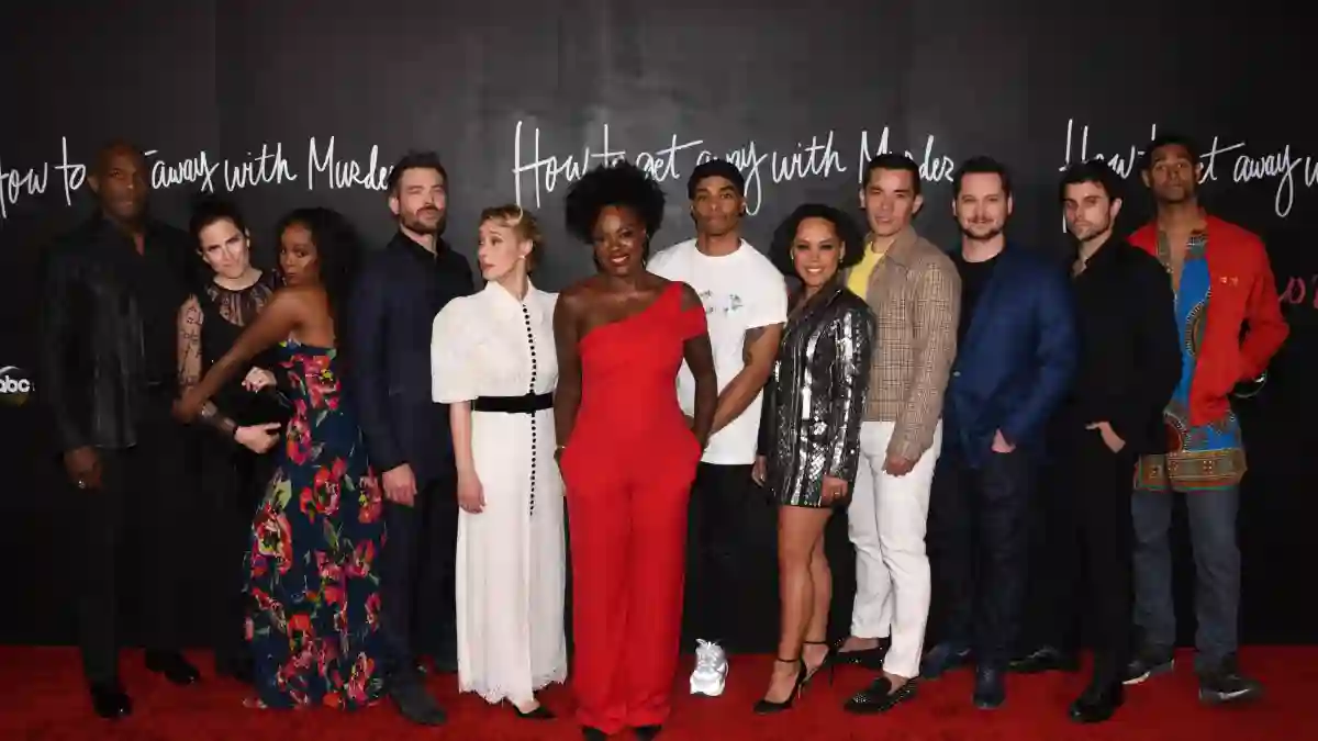 The cast of 'How to Get Away with Murder' at the show's series finale event on February 8, 2020.