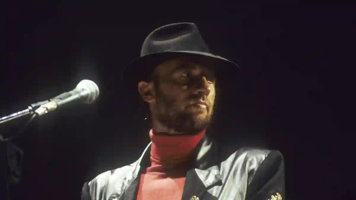 Maurice Gibb von den Bee Gees live bi eimem Konzert der High Civilisation -Tour. London, 07.07.1991 *** Maurice Gibb fro