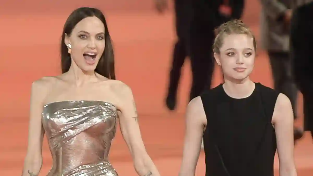 October 24, 2021, Rome, Italy: Angelina Jolie and Shiloh Jolie-Pitt attend the red carpet of the movie Eternals at the A