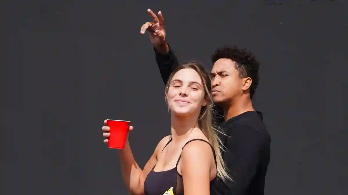 Celebrities at the Dancing with the Stars rehearsal studio. Featuring: Brandon Armstrong and Lele Pons Where: Los Angele