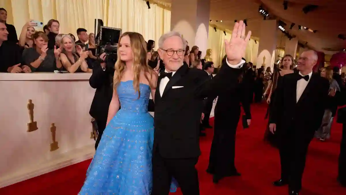 Oscar® nominee Steven Spielberg and guest arrive on the red carpet of the 96th Oscars® at the Dolby® Theatre at Ovati