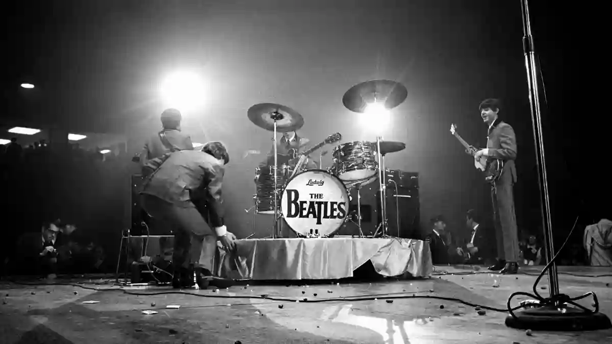 March 5, 2024, Washington, Dc, USA: English rock and roll band The Beatles on stage during performance, Washington Colis