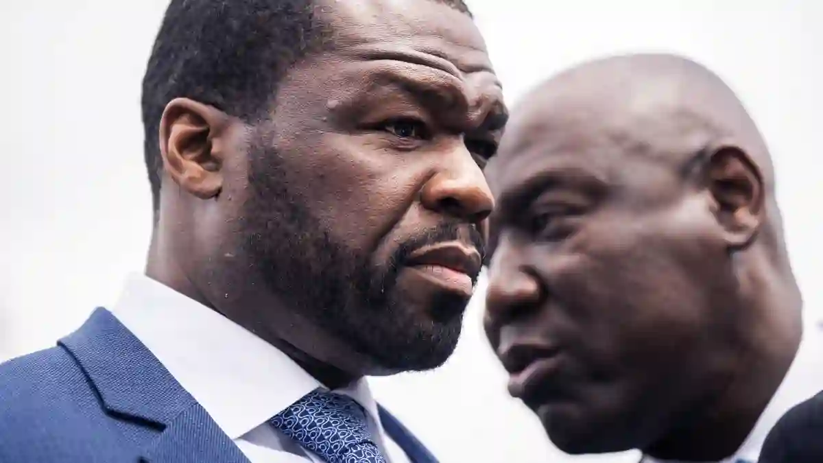 50 Cent Presser UNITED STATES - JUNE 5: Curtis 50 Cent Jackson, left, and his attorney Ben Crump conduct a news confere