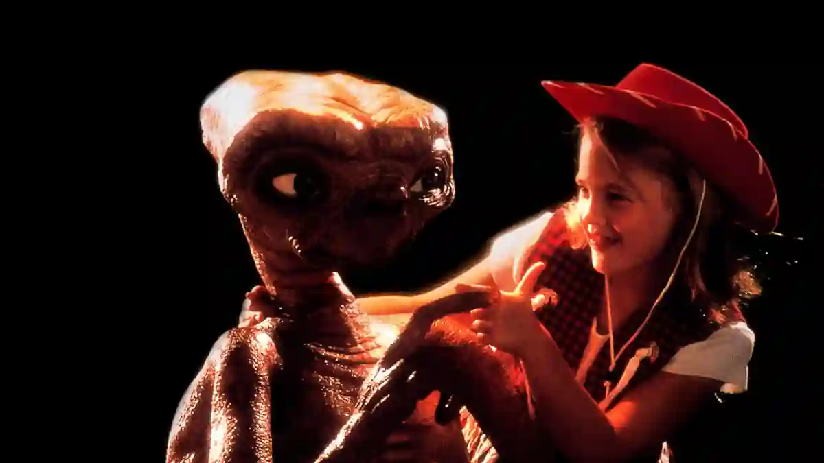 A young Drew Barrymore in the 1982 film, 'E.T. the Extra-Terrestrial'.
