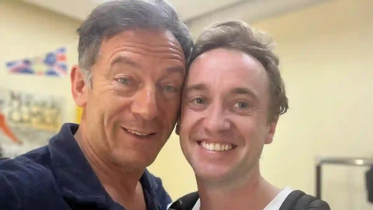 Jason Isaacs and Tom Felton