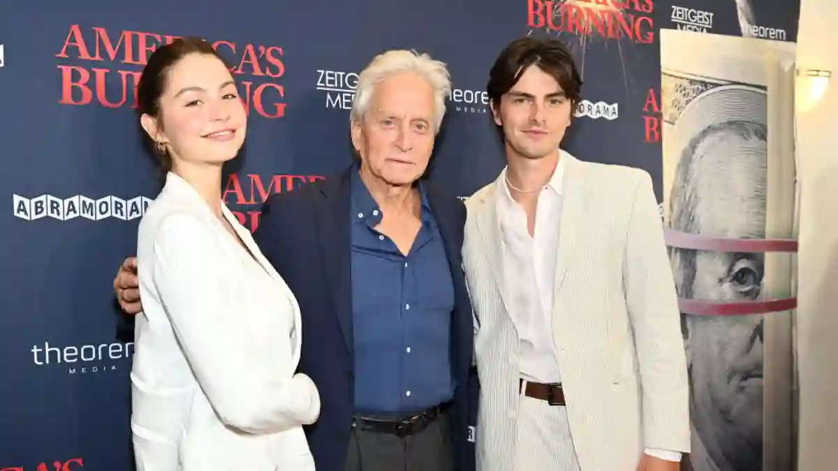 MIchael Douglas with his children Carys and Dylan