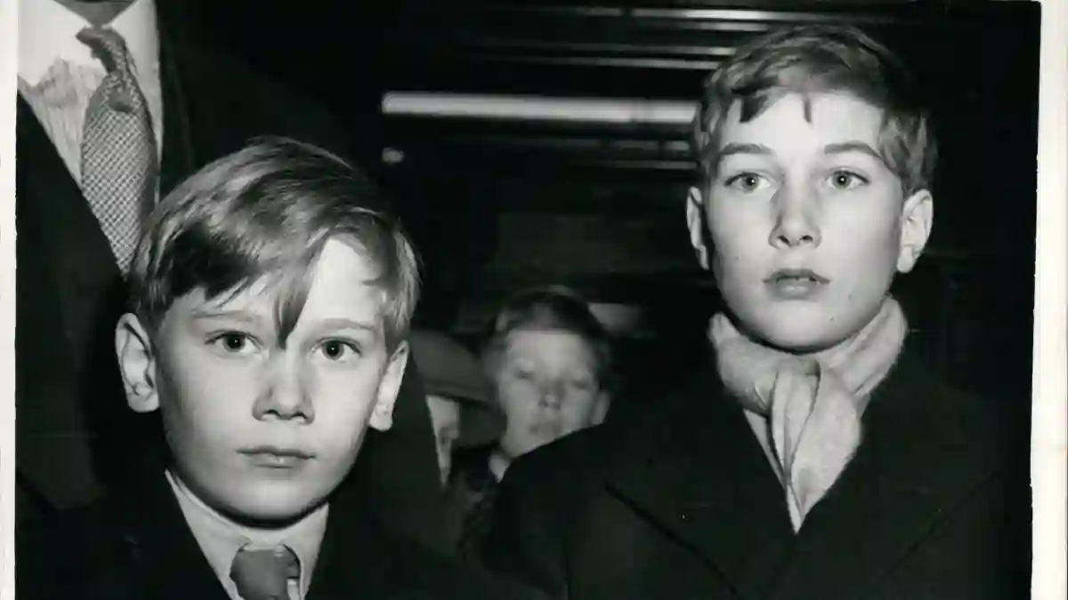 Los Príncipes William y Richard de Gloucester en 1953