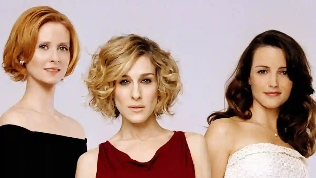 Cynthia Nixon, Sarah Jessica Parker and Kristin Davis in a promotional image for the series 'Sex and the City'