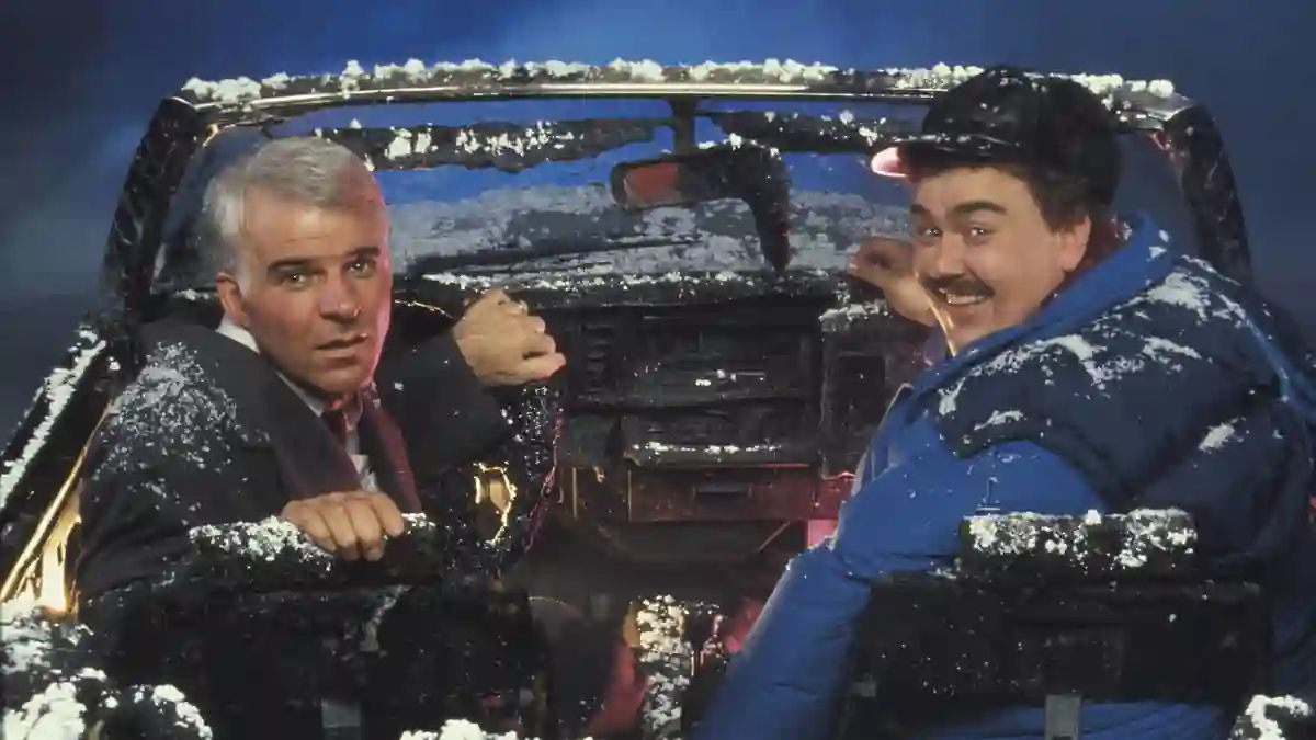 Steve Martin and John Candy in ''Planes, Trains and Automobiles''