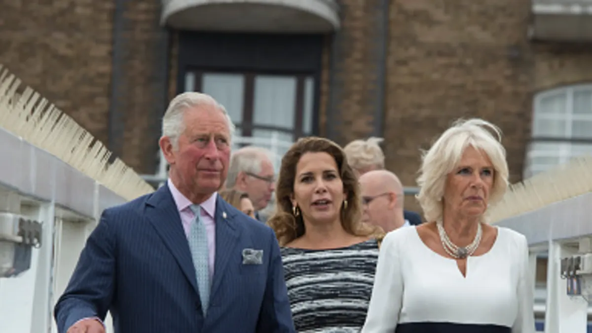 The Prince Of Wales And Duchess Of Cornwall Visit The 'Maiden' Yacht