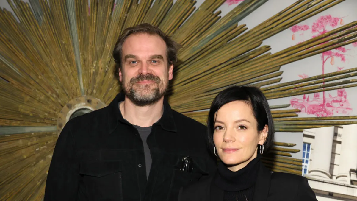 David Harbour and Lily Allen