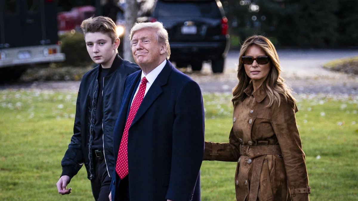 Donald Trump with Barron and Melania