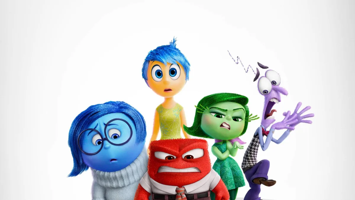 FECHA DE GRABACIÓN NO INDICADA INSIDE OUT 2, cartel de avance, de izquierda a derecha: Tristeza (gafas, voz: Phylis Smith), Ira (rojo, voz: Phylis Smith), Ira (rojo, voz: Phylis Smith), Ira (rojo, voz: Phylis Smith).