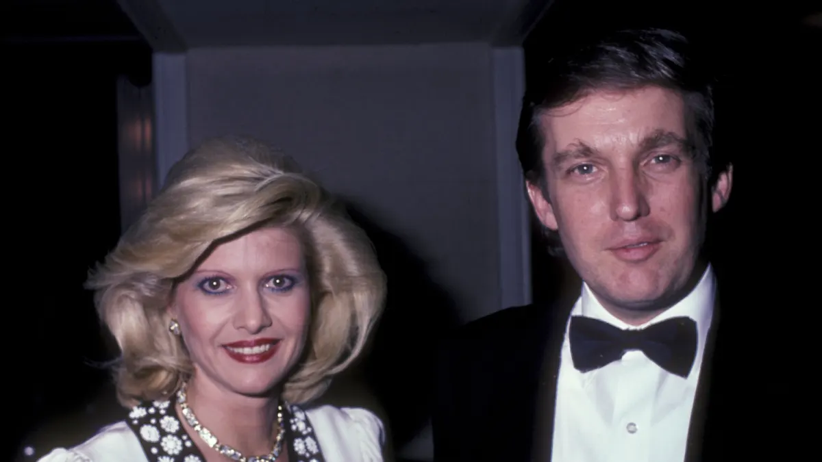 Ivana and Donald Trump at an event in 1985