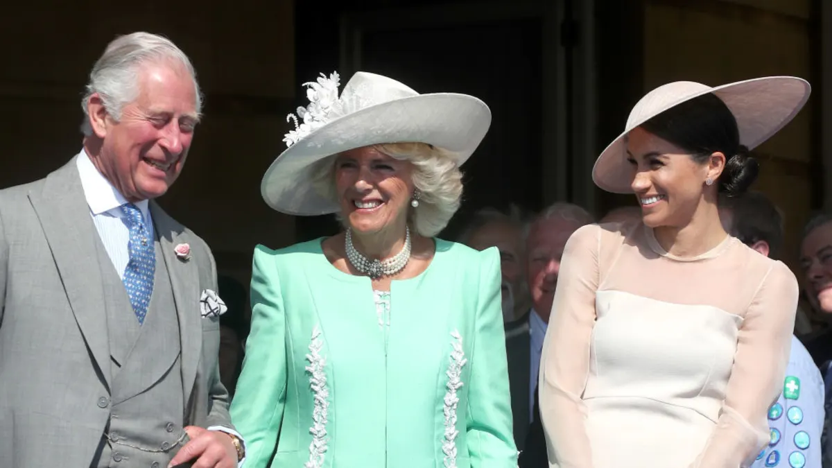 King Charles III, Queen Camilla and Meghan Markle