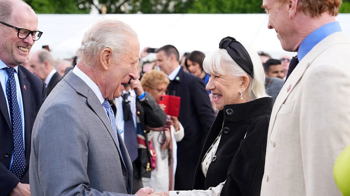 King Charles III and Helen Mirren
