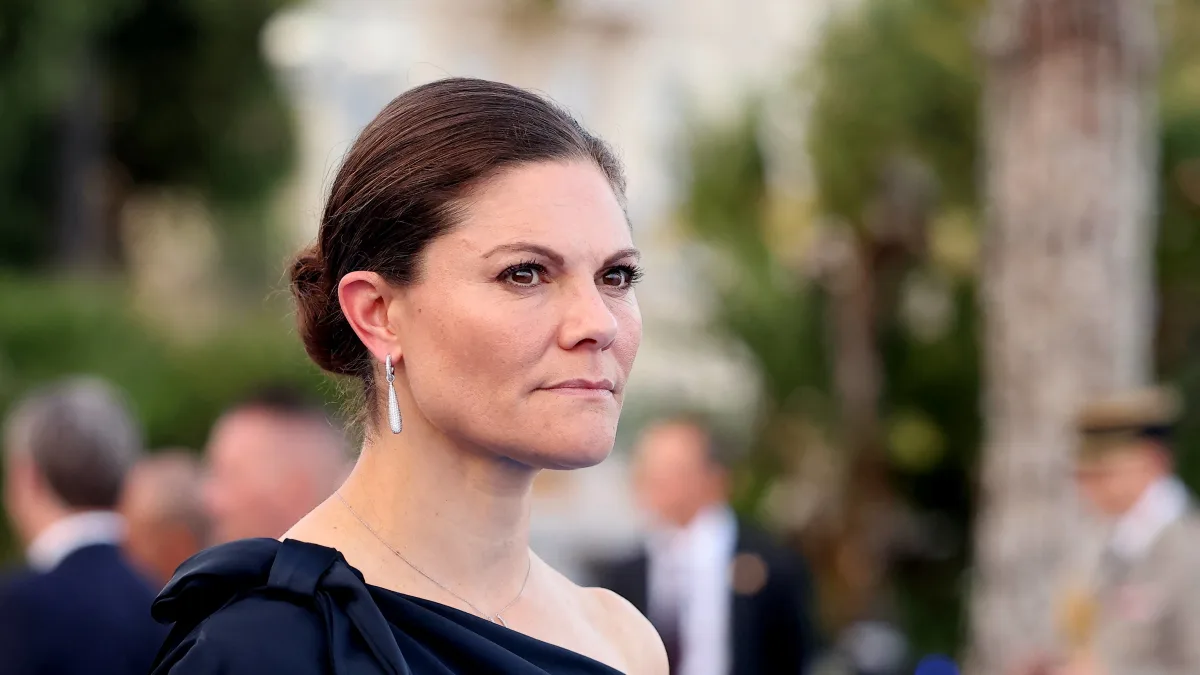 Victoria of Sweden is in tears.