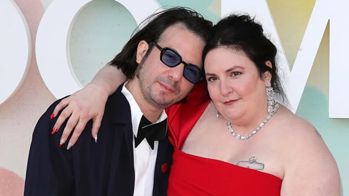 Luis Felber and Lena Dunham