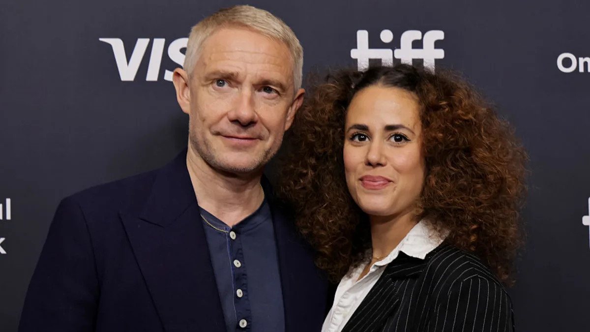 Martin Freeman and Rachel Benaissa