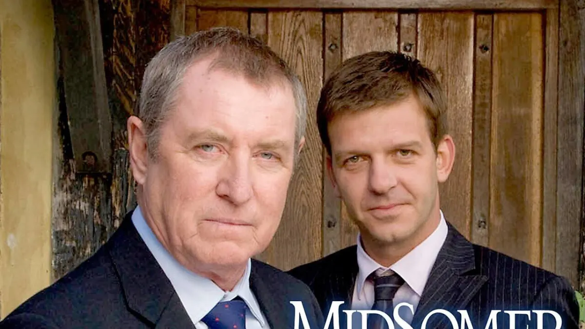 John Nettles & Jason Hughes Characters: DCI Tom Barnaby, DS Ben Jones Television: Midsomer Murders (TV-Serie) Uk 1997-,