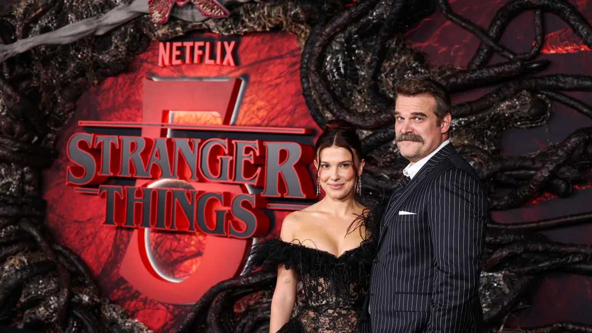 Millie Bobby Brown and David Harbour