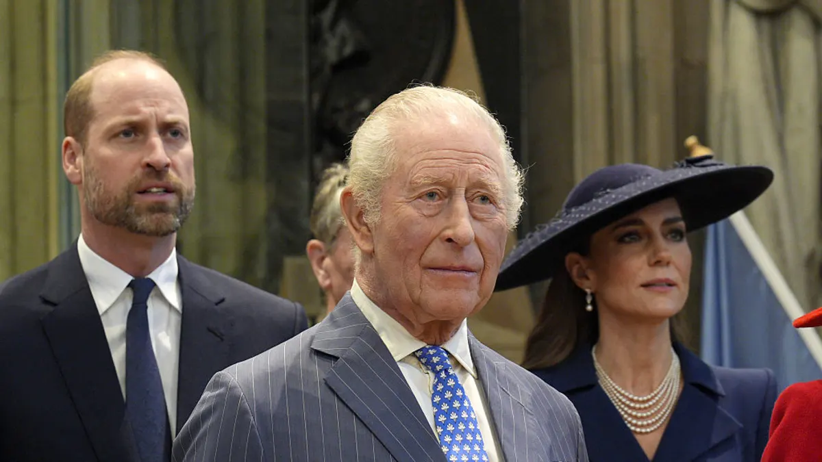 Prince William, King Charles III and Princess Kate