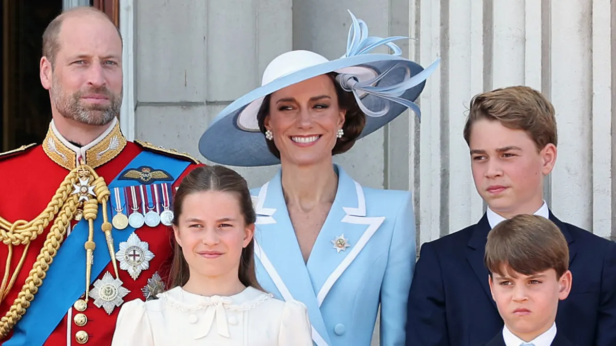 Prince William and Princess Kate with their children