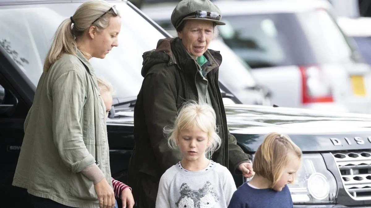 Princess Anne with her grandchildren