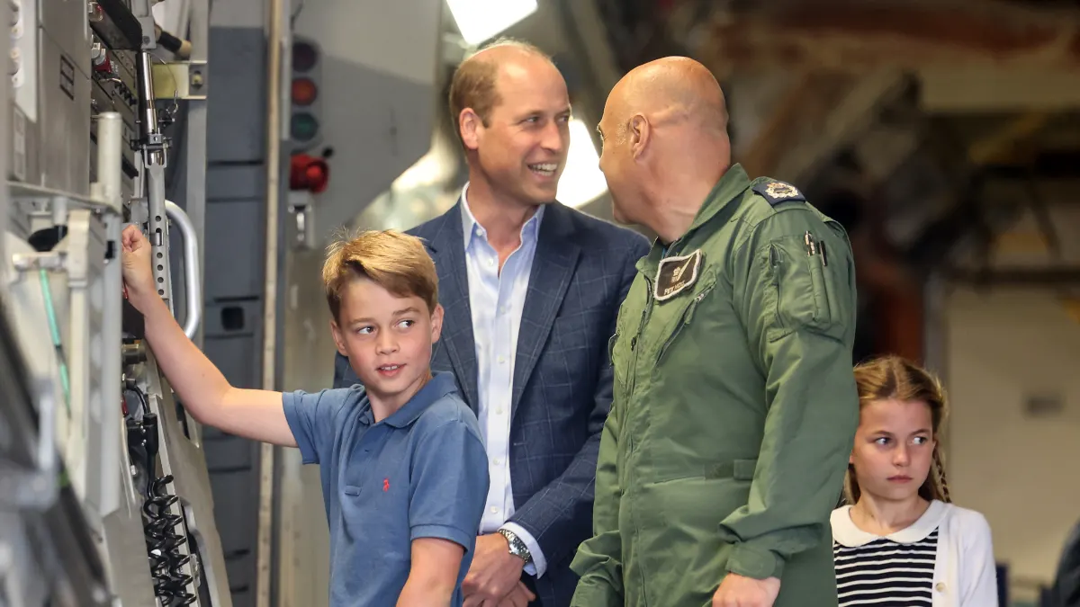 Prince George and Prince William in July 2023