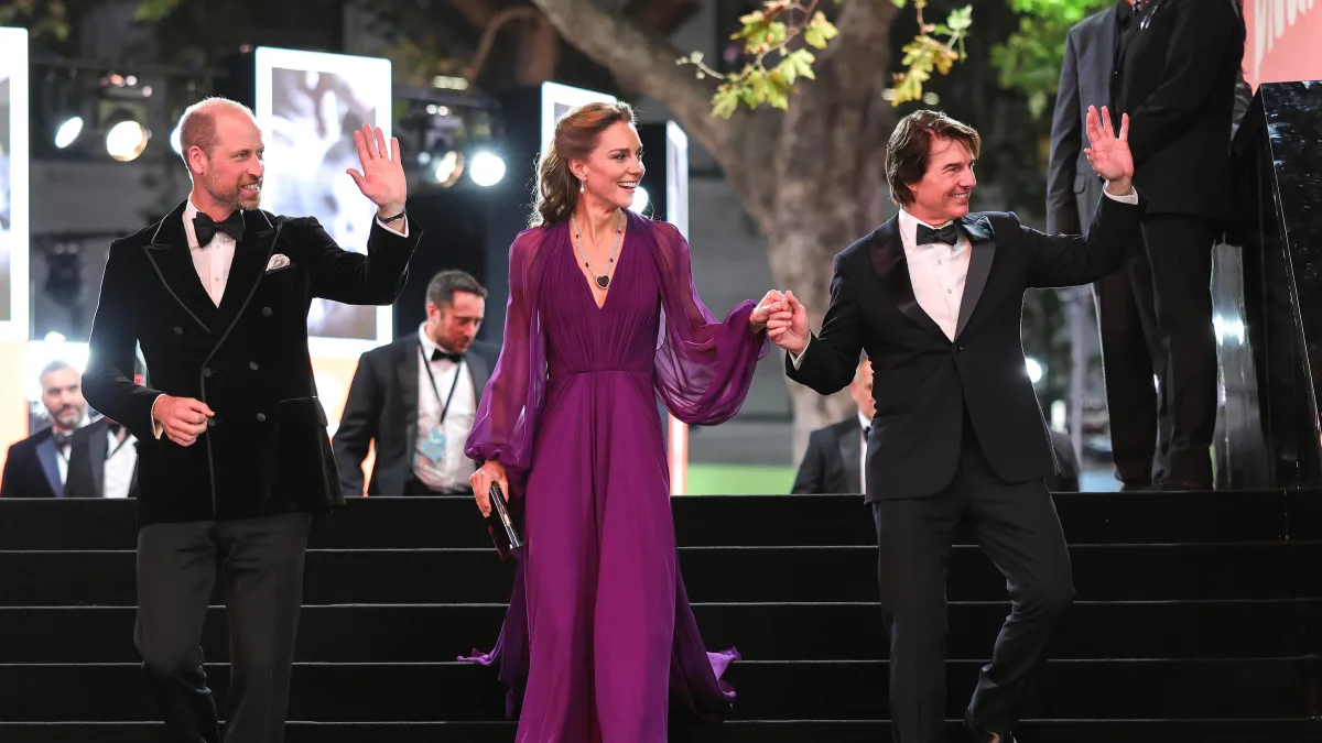 Prince William, Princess Kate, and Tom Cruise