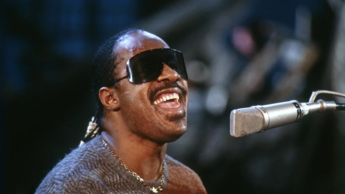 Stevie Wonder sings