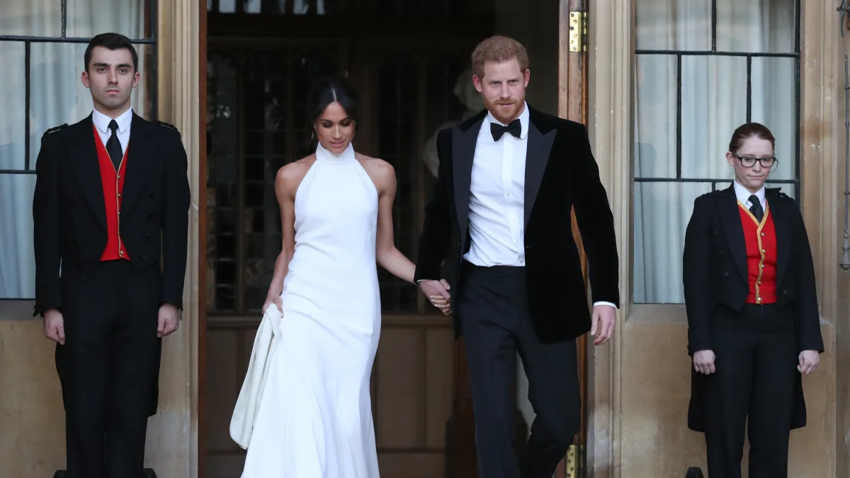 The Meaning Of Meghan Markle's Royal Wedding Reception Dress