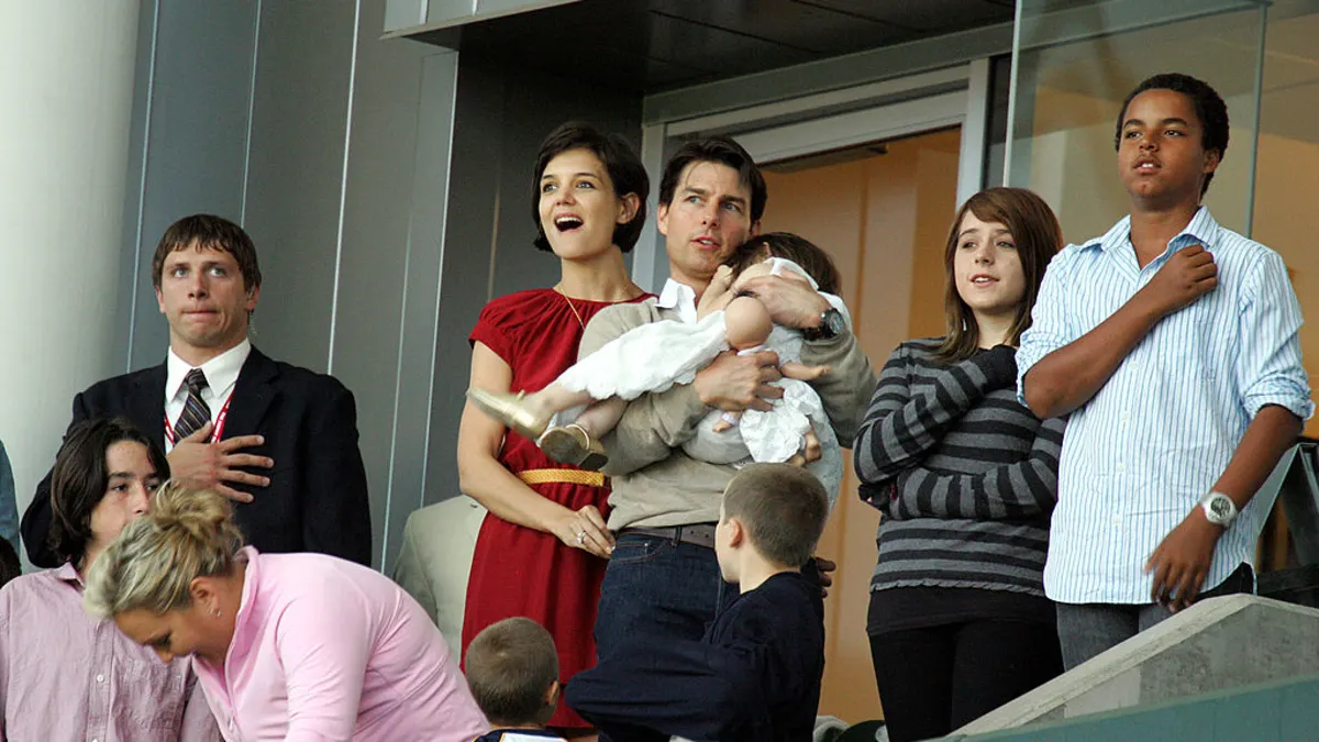 Tom Cruise, Katie Holmes & Family Watch New York Red Bulls v LA Galaxy