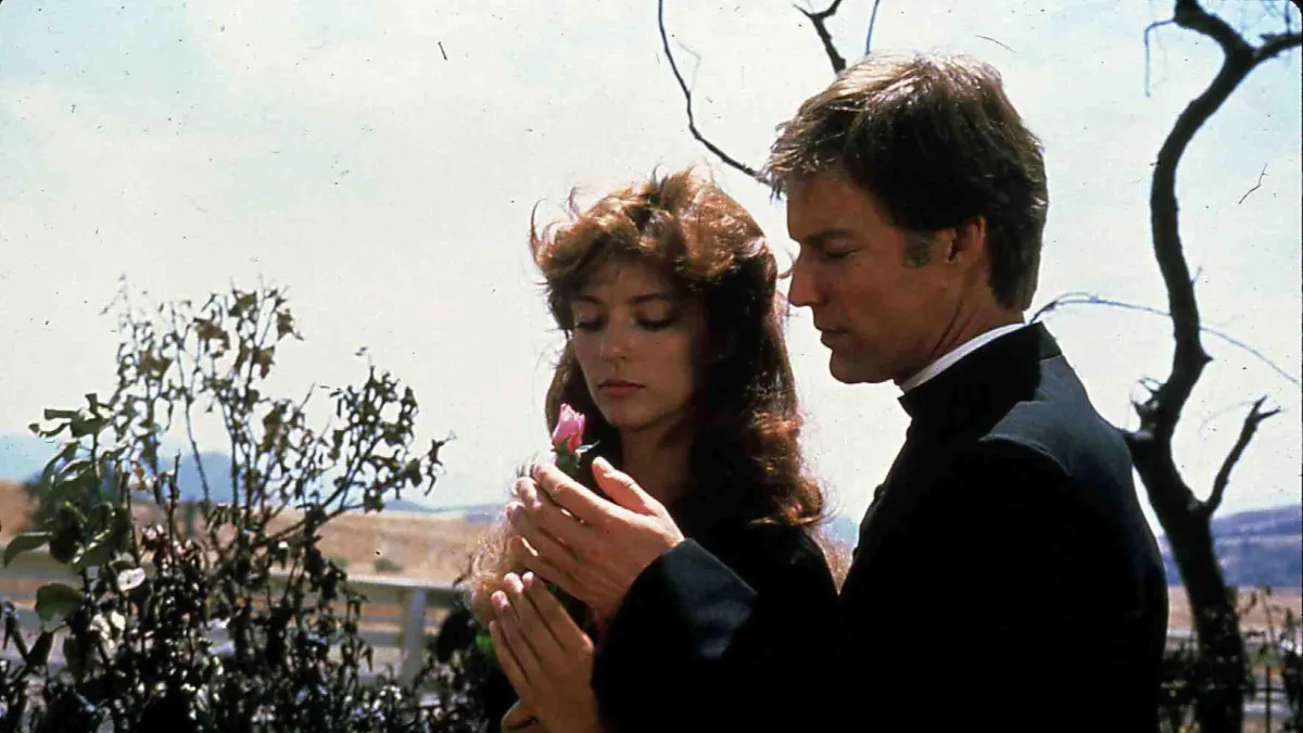Rachel Ward and Richard Chamberlain in "The Thorn Birds" in 1983