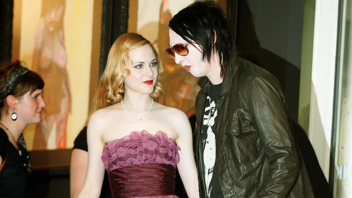 Evan Rachel Wood and Marilyn Manson in 2007.