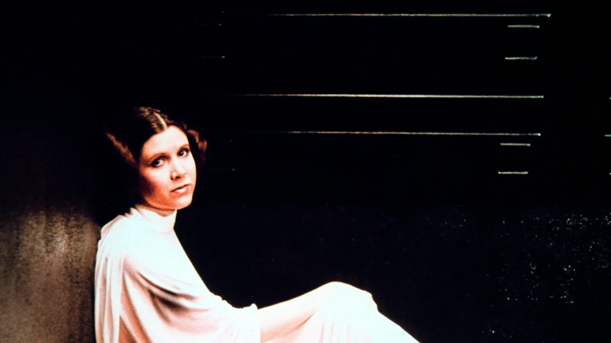 Star Wars Star Wars, aka Krieg der Sterne, USA 1977, Regie: George Lucas, Charakter: Carrie Fisher als Prinzessin Leia,