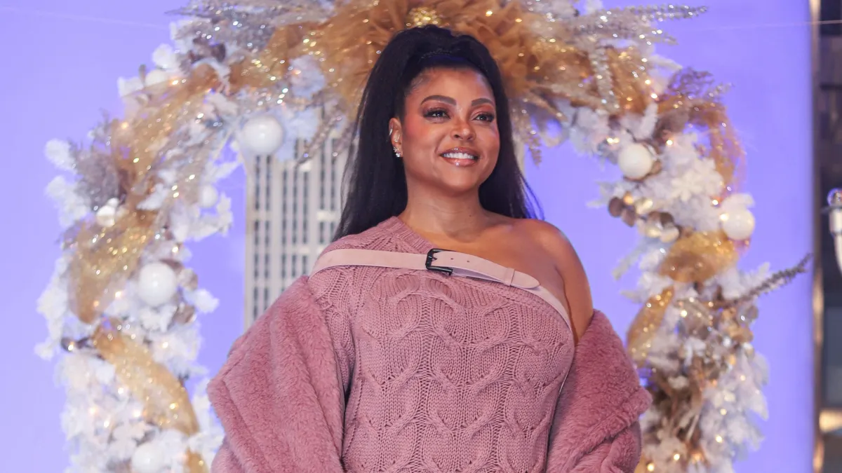 The Cast Of The Color Purple Visit the Empire State Building - NYC American actress Taraji P. Henson wearing Max Mara at