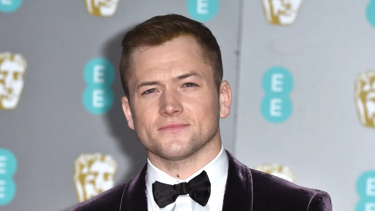 NORESTRICTIONS Taron Egerton attends the EE British Academy Film Awards in 2020 at the Royal Albert Hall in London, Engl
