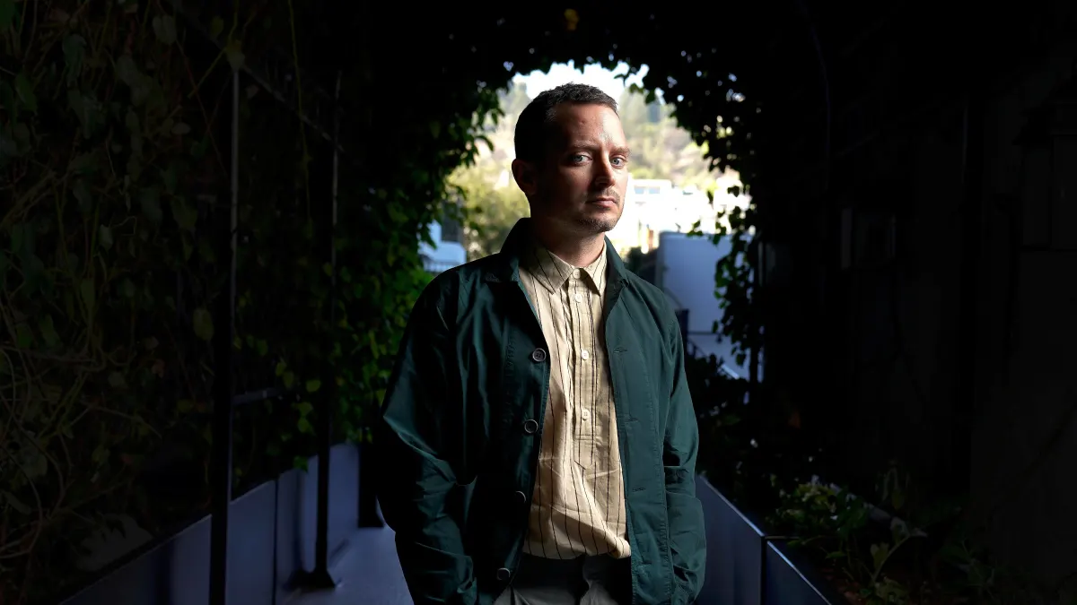 Entertainment: Elijah Wood, Aug 26, 2021; West Hollywood, CA, USA; Portrait of actor Elijah Wood who stars in the film N
