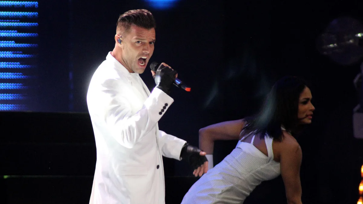 40223175. Vina del Mar.- El cantante portorriqueno, Ricky Martin arraso esta noche en el Festival Internacional de la Ca