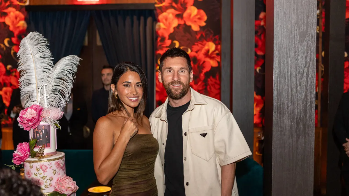Lionel Messi and Antonela Roccuzzo at Gekko. Featuring: Antonela Roccuzzo, Lionel Messi Where: Miami, Florida, United St