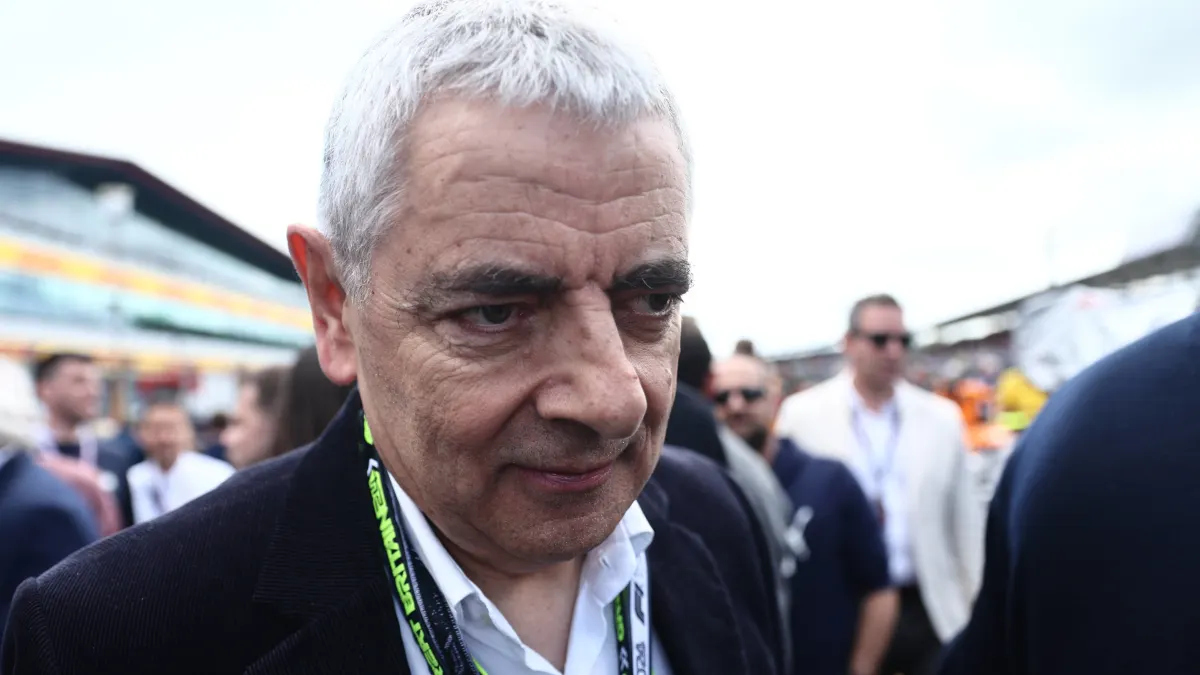 F1 British Grand Prix 2024 Rowan Atkinson ahead of the Formula 1 British Grand Prix at Silverstone Circuit in Northampto